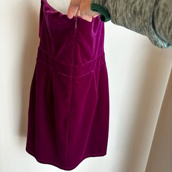 Avec Les Filles Bow Strapless Cutout Mini dress size large fuchsia pink NWT! - Picture 13 of 14